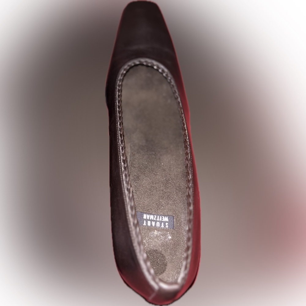 Stuart Weitzman Leather Block Heel Pumps - Picture 2 of 8